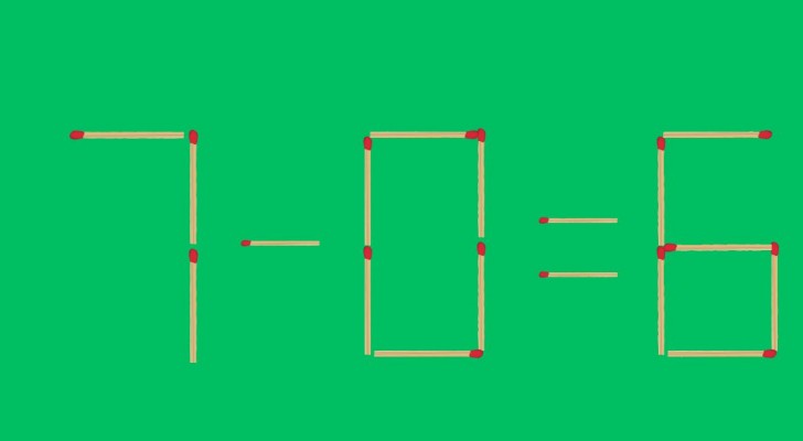 Kan du korrigera denna matematiska operation genom att bara flytta två tändstickor? Utmana dig själv - 1