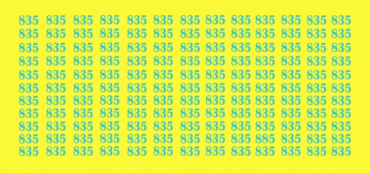Você consegue encontrar o número 885 em apenas dez segundos?