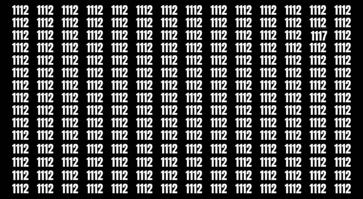 Trouvez le 1117 parmi les 1112
