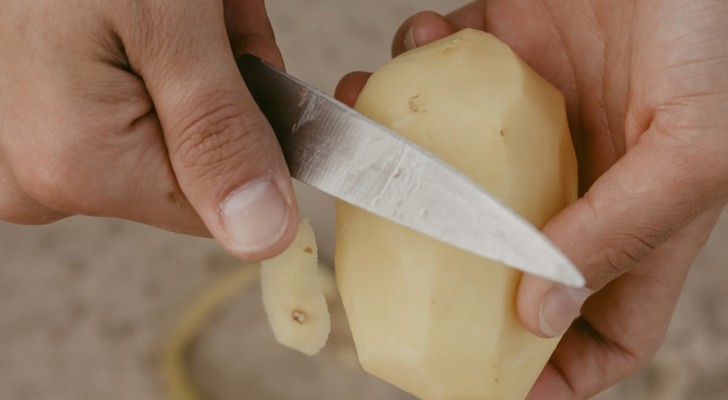 Person Peeling A Potato With A Knife - Cottonbro studio (foto Canva)