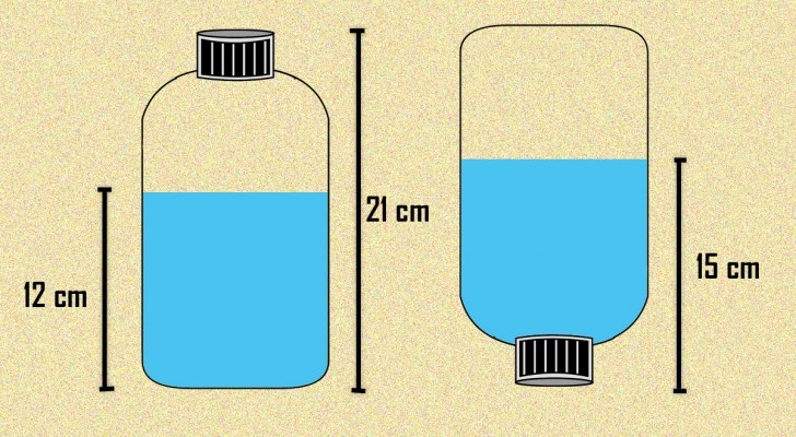 Logisk quiz: bara de smartaste ser hur mycket vätska det finns i flaskan - 1