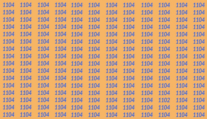 Observation test: find the number 1102 in just 10 seconds