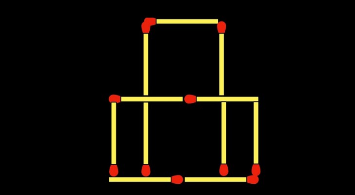 Teste deine Logik: Verschiebe 3 Streichhölzer und bilde 11 Quadrate.