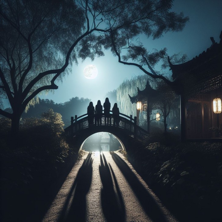 Gåta: fyra personer vill gå över en bro mitt i natten...