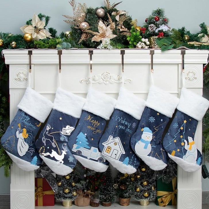 Calza Di Natale Personalizzata Con Lettera A, Rossa, 45,7 Cm, In Acrilico Resistente, Per Regali E Decorazione