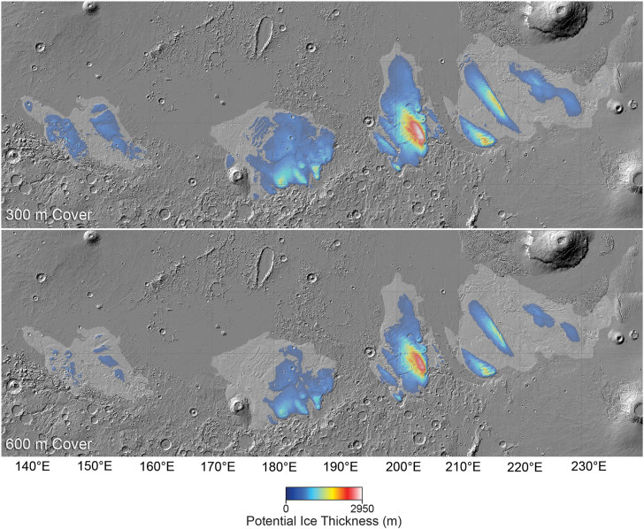 Enorma mängder vatten har upptäckts under Mars ekvator