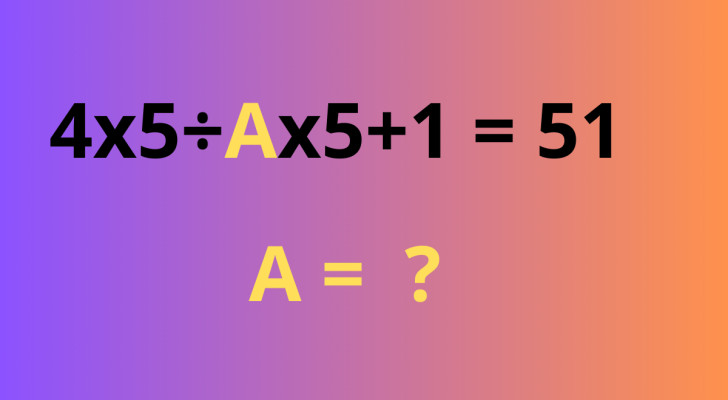 Matematisk uppgift: vilken siffra ska ersätta bokstaven A?
