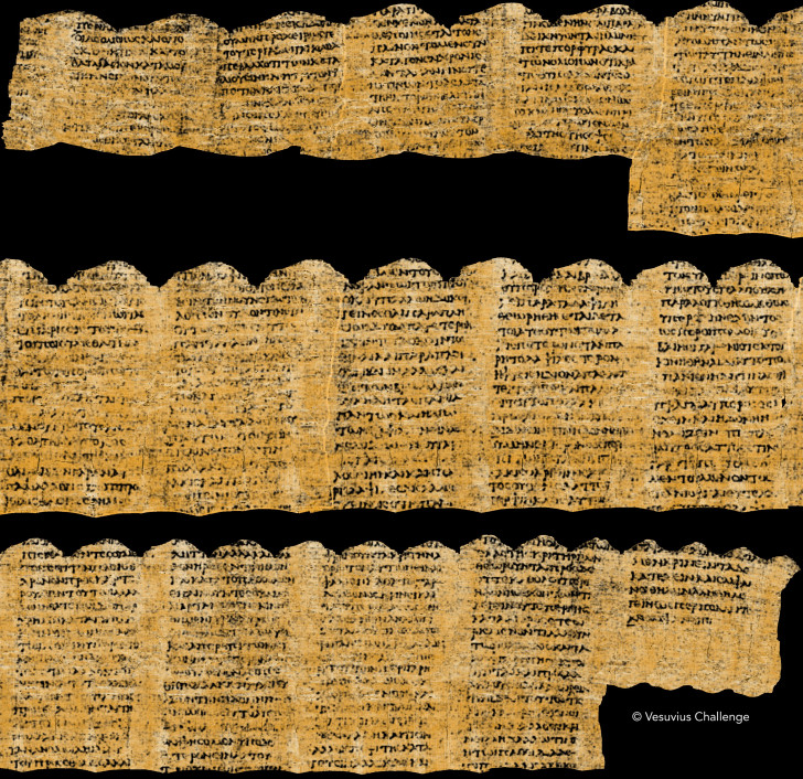 Drei Studenten gewinnen 700 000 Euro für das Lesen von Papyri mit KI