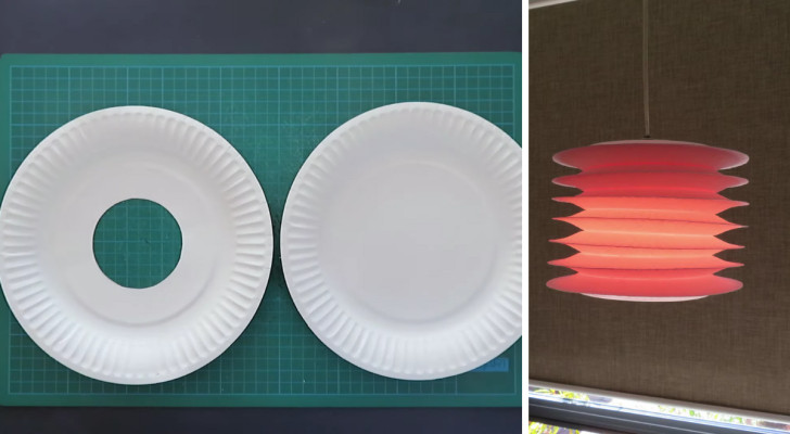 Like Chinese lanterns, but using paper plates