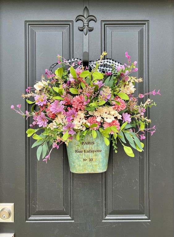 Not just wreaths: decorations to hang on the front door in spring