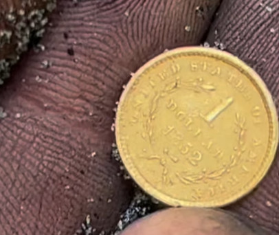 Er findet eine Goldmünze aus dem Jahr 1852: "der beste Fund meiner gesamten Karriere".