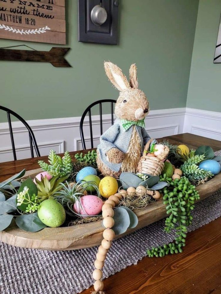 11. Easter table centerpiece