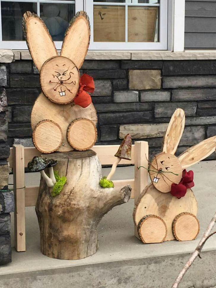 7. Wooden bunnies