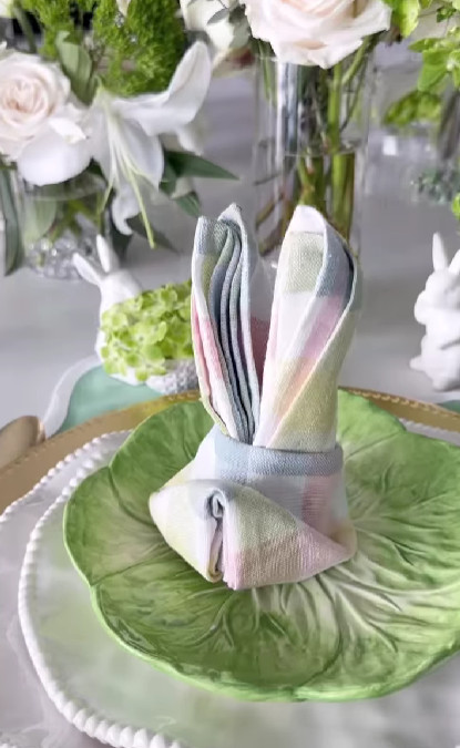 Decoraties om zelf te maken: konijntjes met servetten