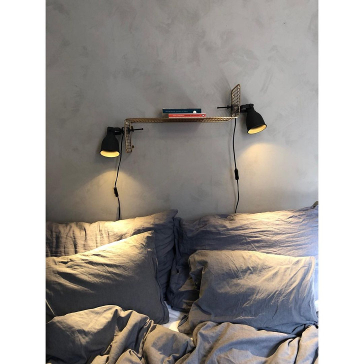 Het verlichtingssysteem boven het bed
