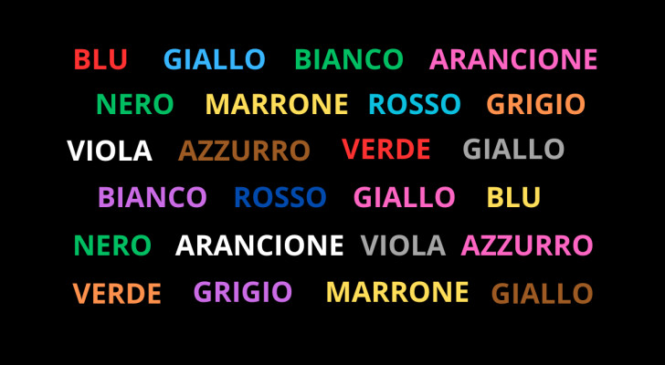 Riesci a leggere il colore invece delle parole?