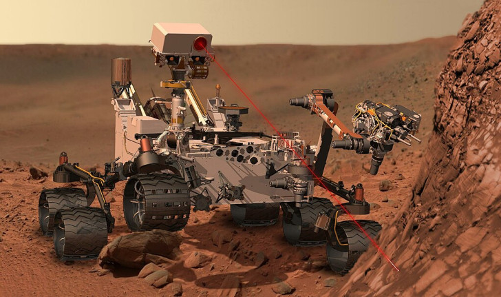 Gale Crater of Mars och rover Curiosity
