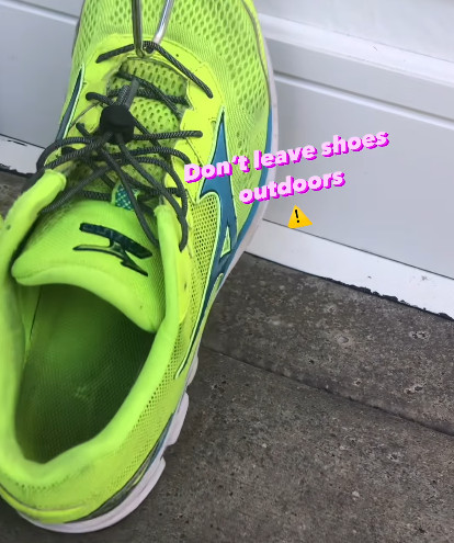 Webbanvändaren lämnade sina skor utomhus