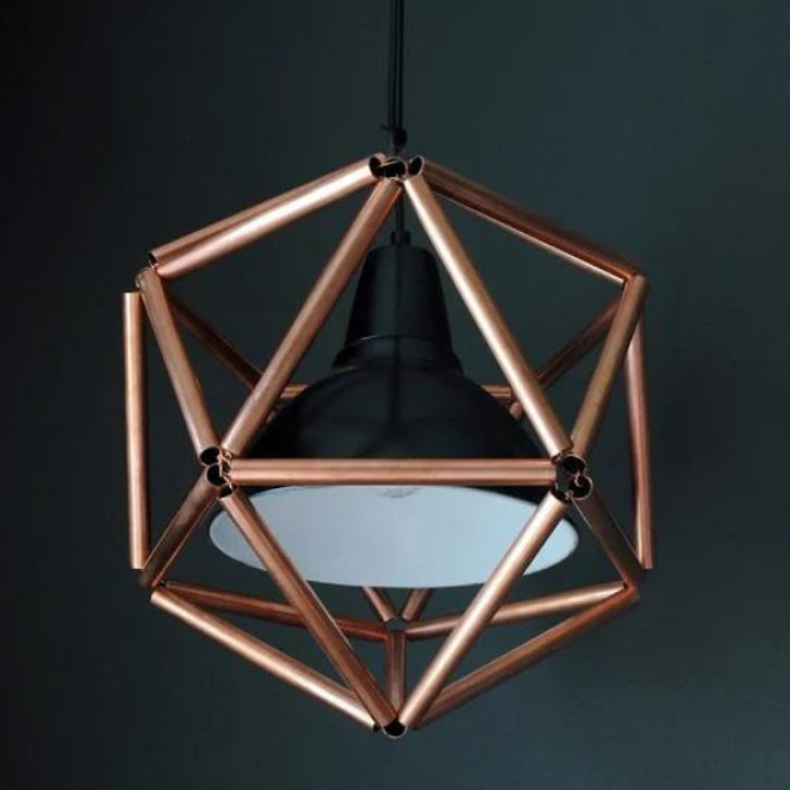 Copper light fitting