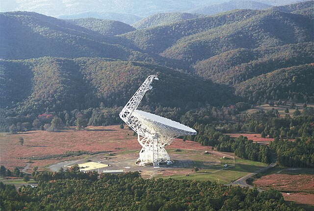 De Green Bank Telescoop werd gebruikt om te zoeken naar buitenaardse communicatie