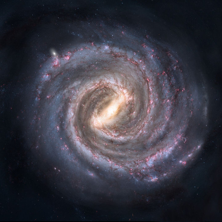 Eine künstlerische Darstellung der Milchstraße