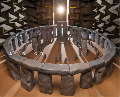 3D-modellen av Stonehenge tryckt i akustisk skala 1:12