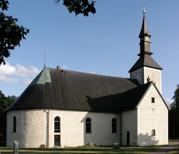 De kerk Brahekyrkan, Visingsö, Zweden