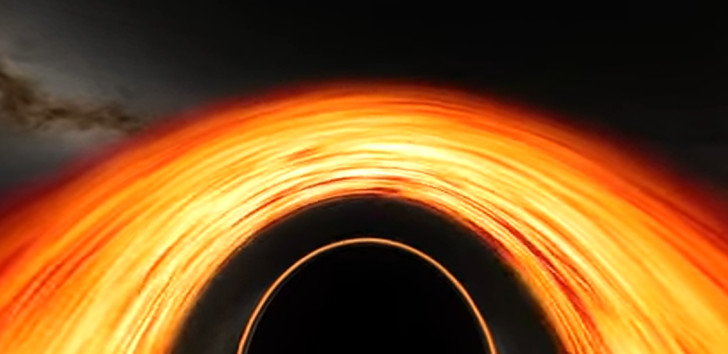 NASA-Simulation zeigt einen Flug um ein Schwarzes Loch