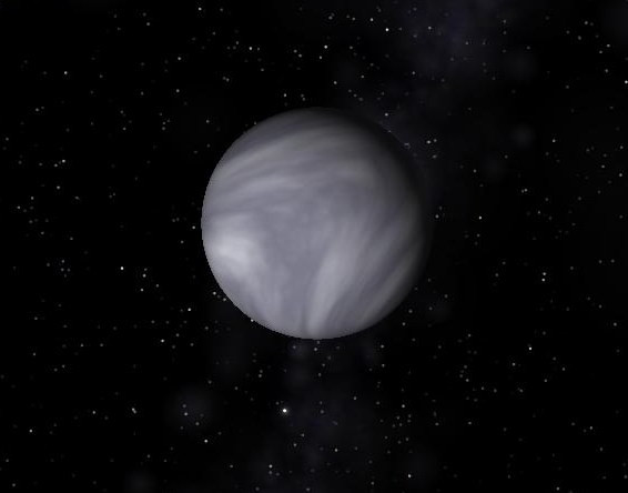 55 Cancri e gezien met het programma Celestia
