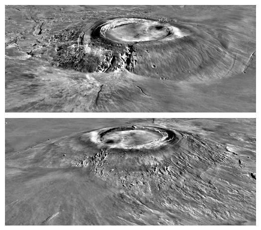 il vulcano Arsia Mons di Marte