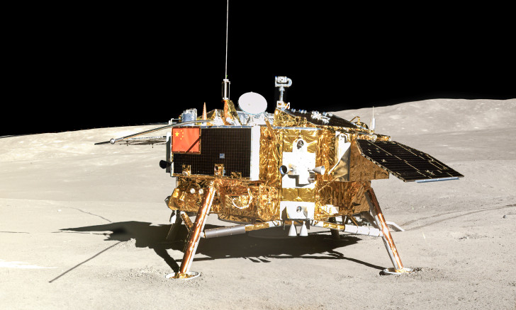 De Chinese Chang'e 4-lander op de maan
