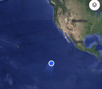 Position de Luke sur Google Maps au point le plus éloigné de la terre
