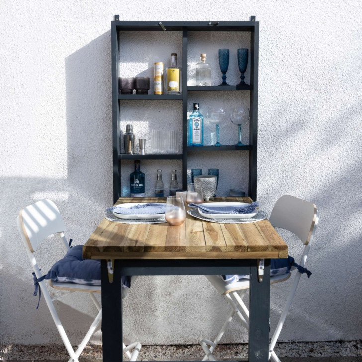 Buitenklaptafel voor aan de muur