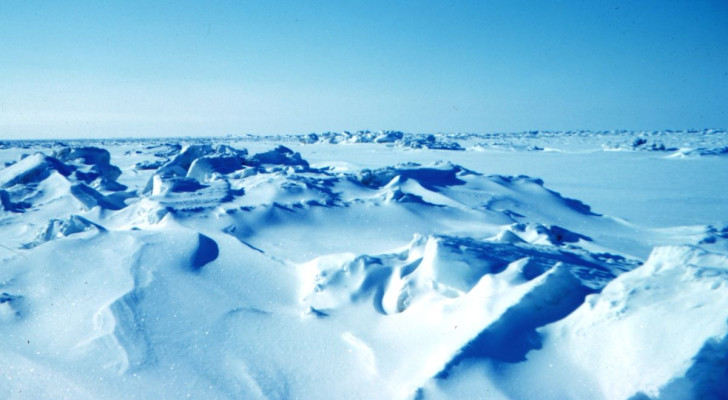 Paesaggio tipico del periodo glaciale conosciuto come Terra a palla di neve