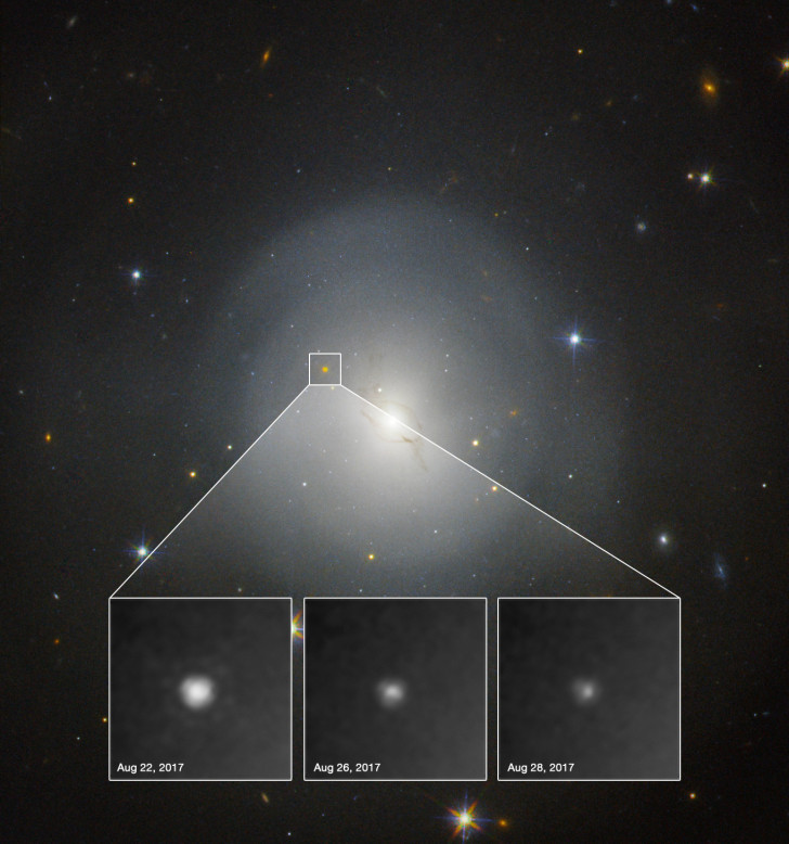 De eerste kilonova waargenomen door de Hubble ruimtetelescoop