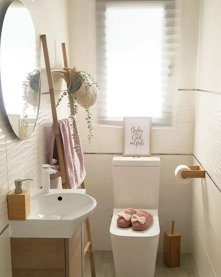 A small, welcoming bathroom with simple furnishings