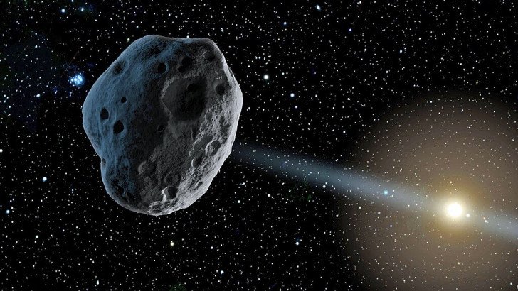 Generieke afbeelding van een asteroïde in het zonnestelsel