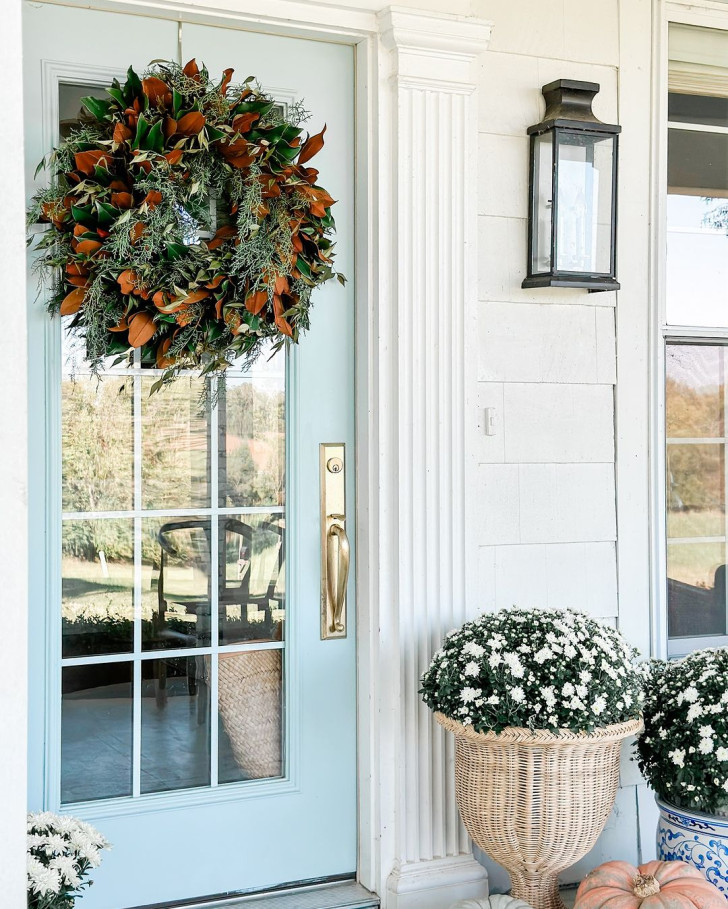 Magnolia leaf wreath