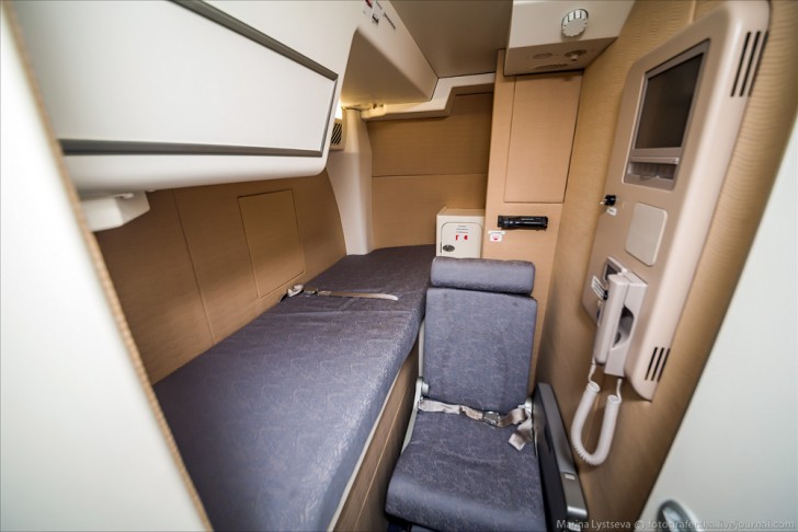 Passagiers kunnen ook gebruik maken van een bed om lekker te ontspannen