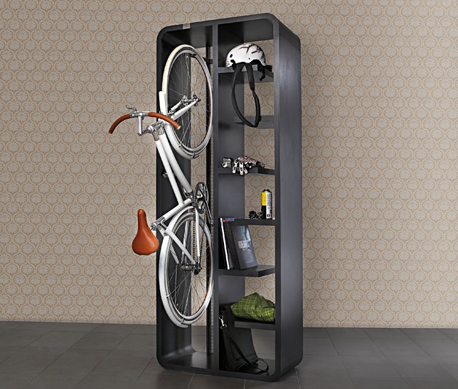 Es gibt extra Lösungen für Fahrräder, aber eigentlich kann man jedes Möbelstück umbauen.