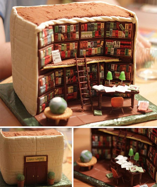 Een bibliotheektaart voor de liefhebbers die rustig een boek willen lezen.