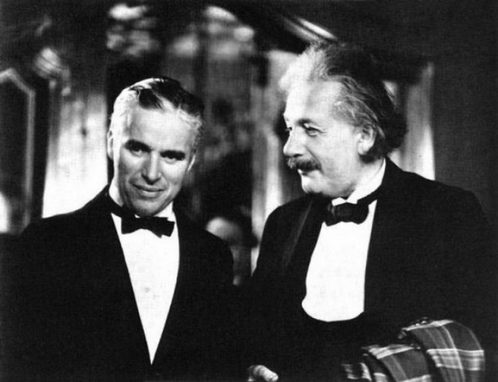 Charlie Chaplin en Albert Einstein...