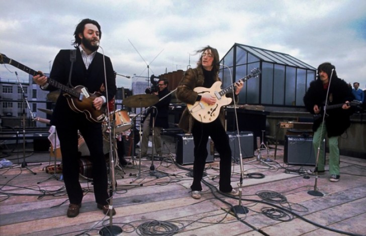 Het laatste concert van de Beatles op een dak in Londen - 1969
