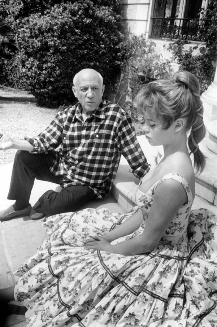 Pablo Picasso en Brigitte Bardot - 1956