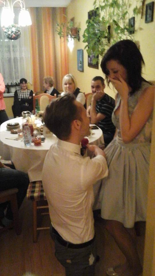 E, a proposito di sogni e progetti, tra poco si sposerà... Congratulazioni Mariusz!