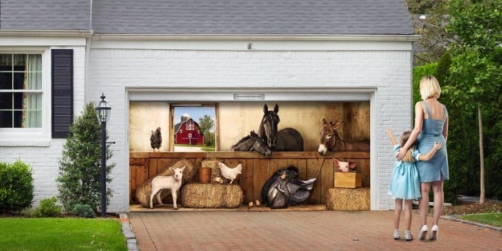Je kunt er ook voor kiezen om een langgekoesterde droom af te beelden op je garagedeur