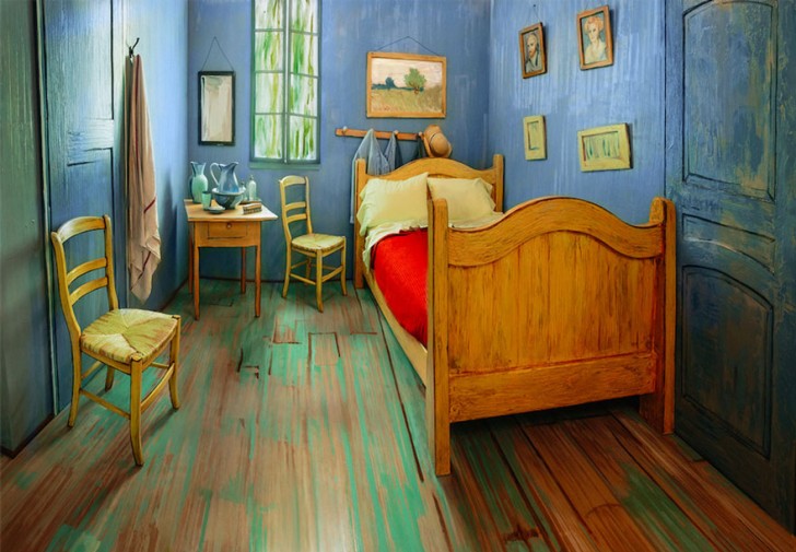 Ecco la stanza in affitto: l'avete scambiata per il dipinto stesso? È normale, i suoi dettagli sono ricreati alla perfezione!