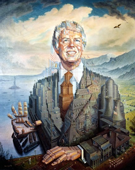 Sa renommée est devenue telle qu'on lui a commandé un portrait original du président Jimmy Carter