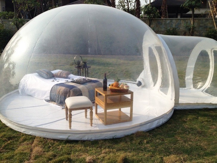Voici la tente transparente qui vous permet de vous endormir tout en admirant le ciel étoilé. - 3