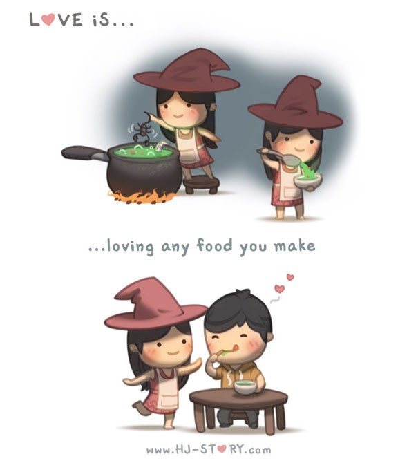 L'amore è... Considerare ottimo tutto quello che cucina la persona amata